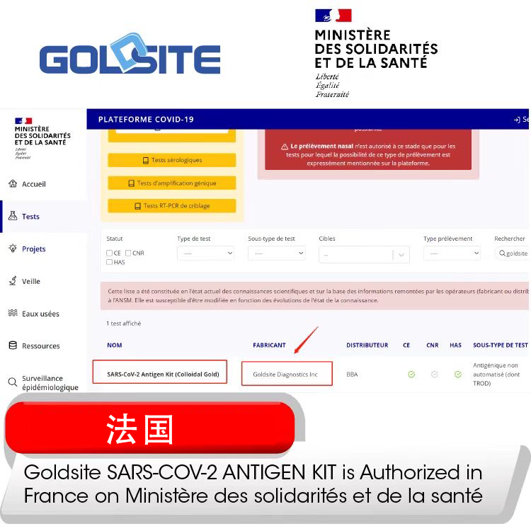 國賽生物新冠抗原檢測(cè)產(chǎn)品獲批準(zhǔn)入歐洲多國政府白名單！