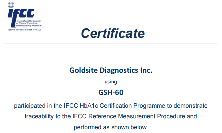 喜訊：國賽生物GSH-60等多款HbA1c檢測平臺獲NGSP和IFCC雙重認(rèn)證